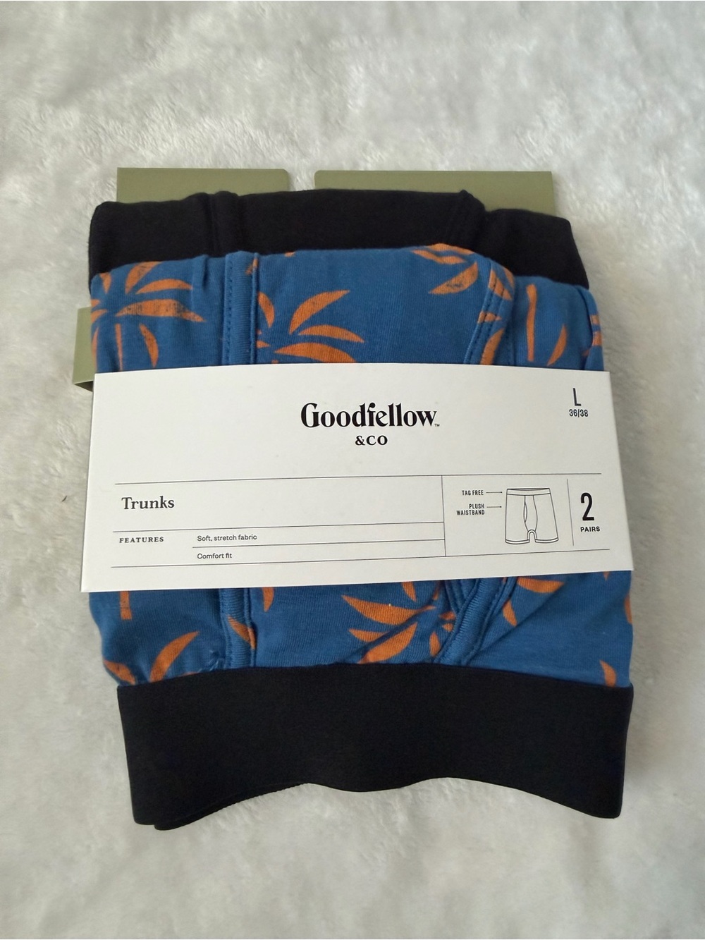Goodfellow & Co Blue and Orange Men's Trunks - 2 Pack